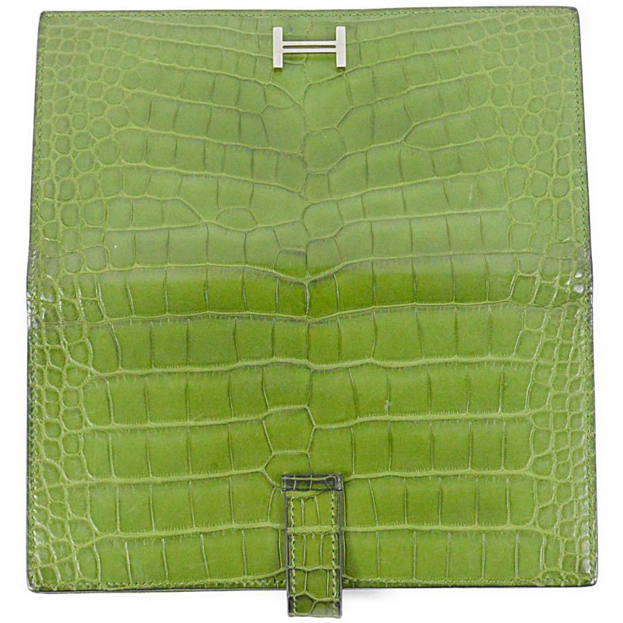 HERMES エルメス 超豪華 極上の逸品 アリゲーター マット 長財布 HERMES エルメス 超豪華 極上の逸品 アリゲーター マット 長財布
