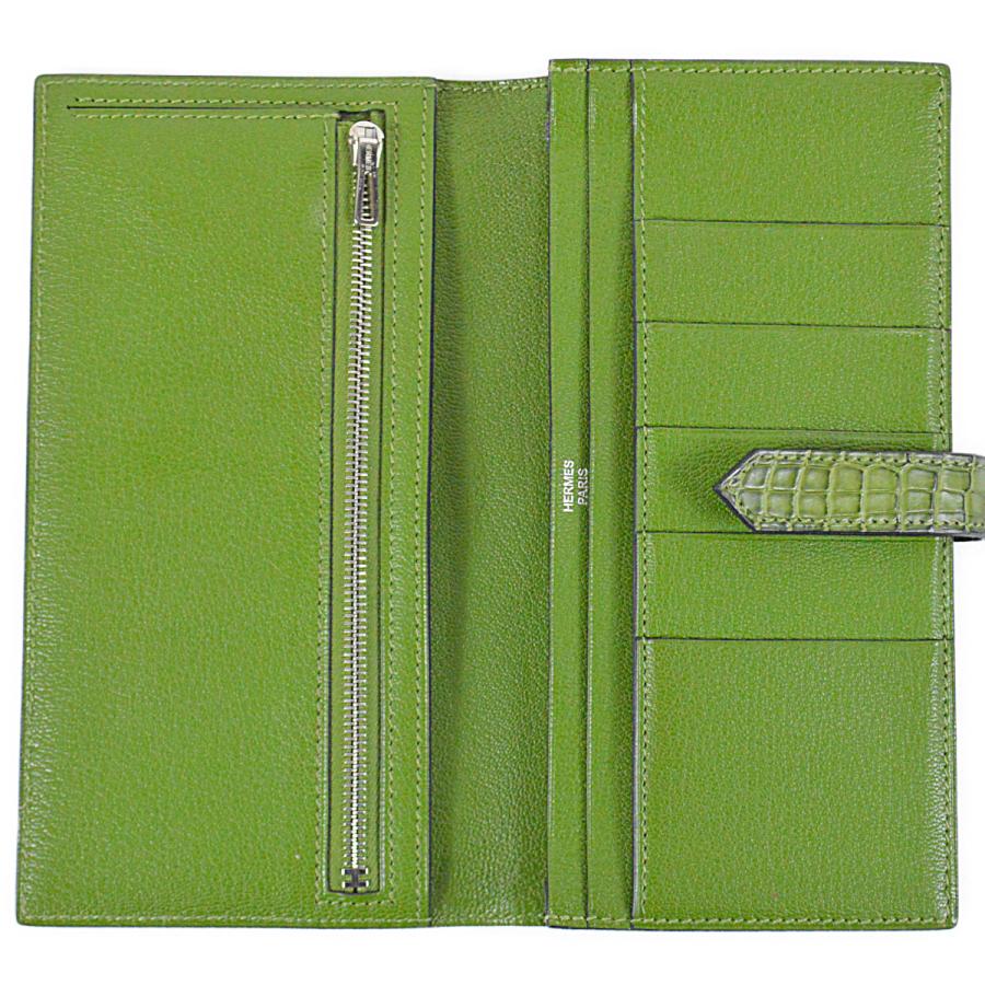 HERMES エルメス 超豪華 極上の逸品 アリゲーター マット 長財布 HERMES エルメス 超豪華 極上の逸品 アリゲーター マット 長財布