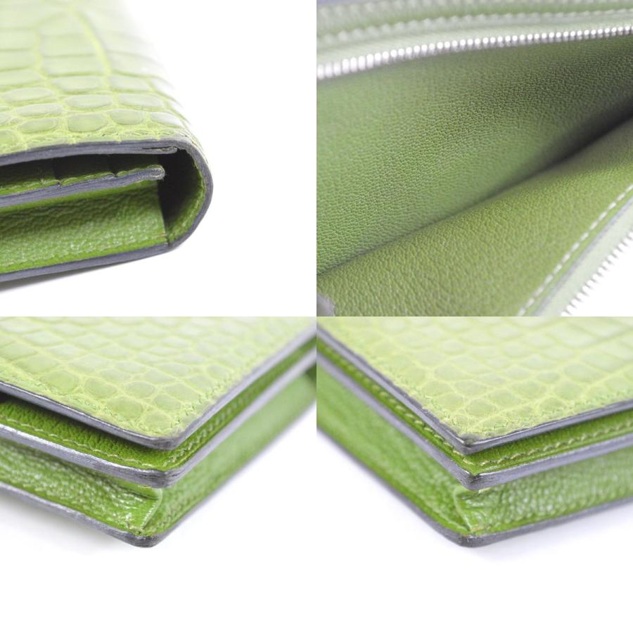 HERMES エルメス 超豪華 極上の逸品 アリゲーター マット 長財布 HERMES エルメス 超豪華 極上の逸品 アリゲーター マット 長財布