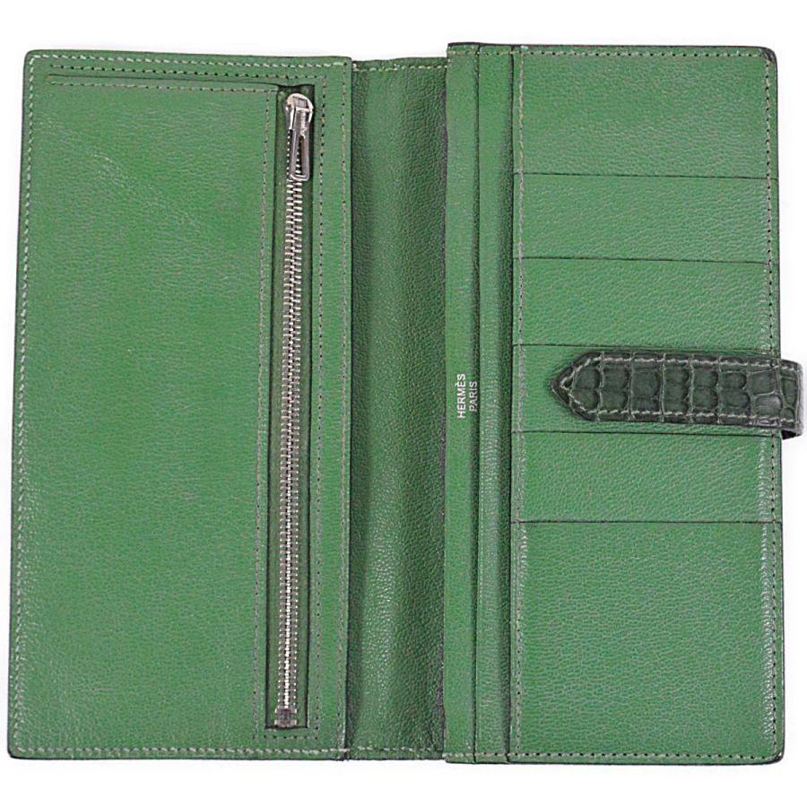 HERMES エルメス 超豪華 極上の逸品 アリゲーター マット 長財布 HERMES エルメス 超豪華 極上の逸品 アリゲーター マット 長財布