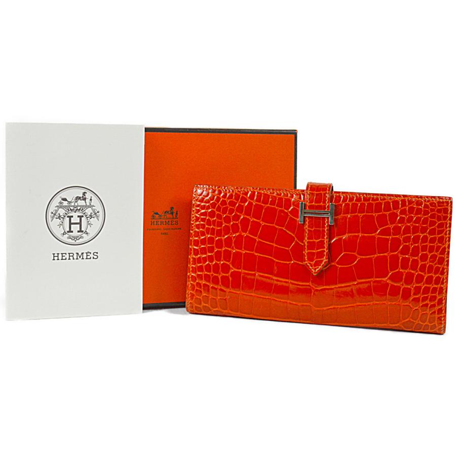 HERMES（エルメス） 美品 超豪華 極上の逸品 アリゲーター シャイン 長