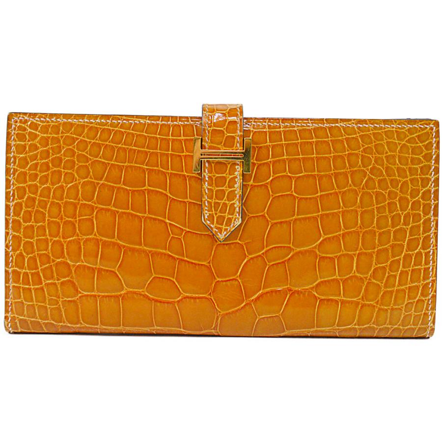 HERMES（エルメス） 美品 超豪華 極上の逸品 アリゲーター シャイン 長 