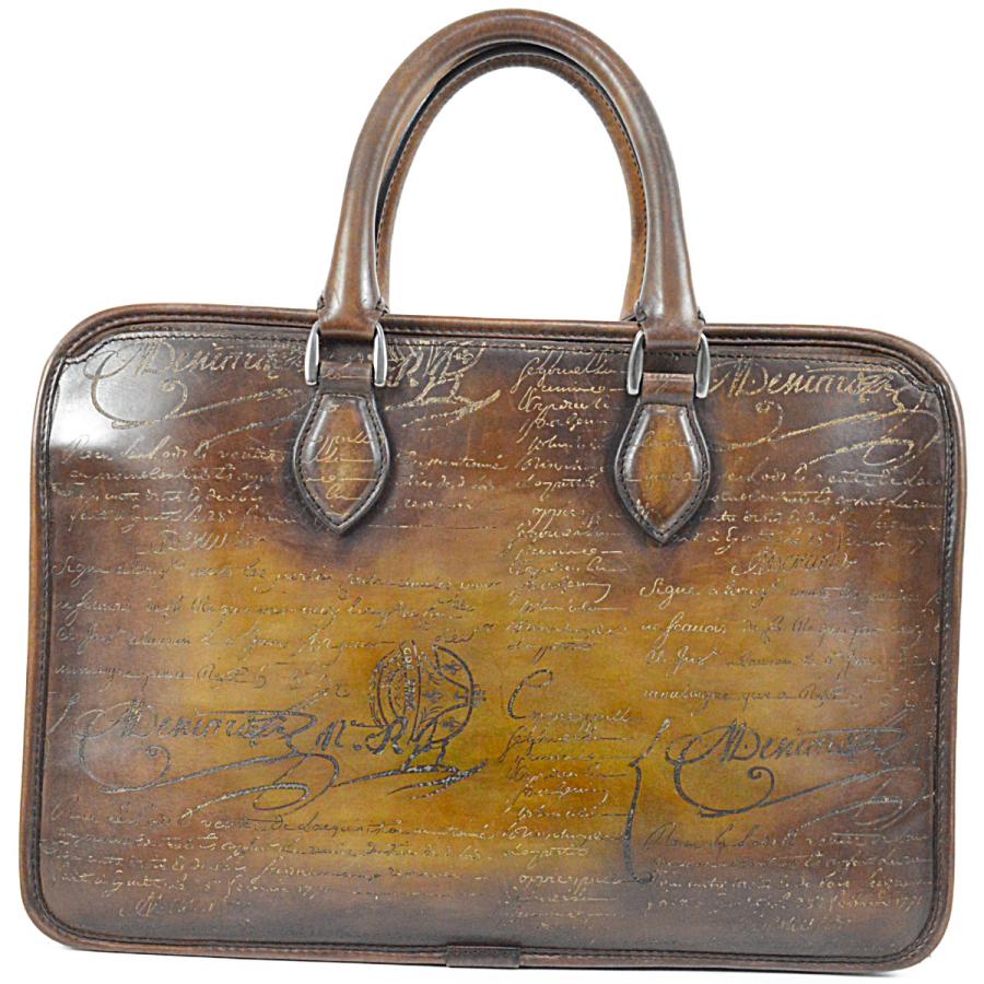 【美品】ベルルッティ アンジュール スクリット パティーヌ ブリーフケース Berluti（ベルルッティ） 未使用品 希少 パッチワーク スクリット