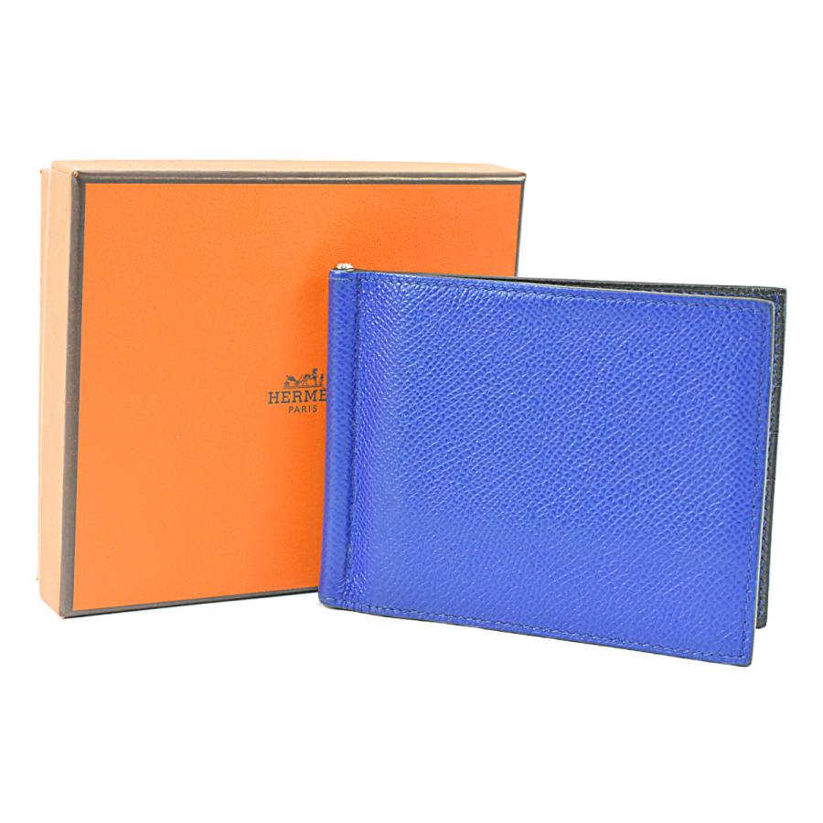 HERMES エルメス カラーブロック メンズ 財布 ポーカーGM 札入れ HERMES エルメス カラーブロック メンズ 財布 ポーカーGM 札入れ