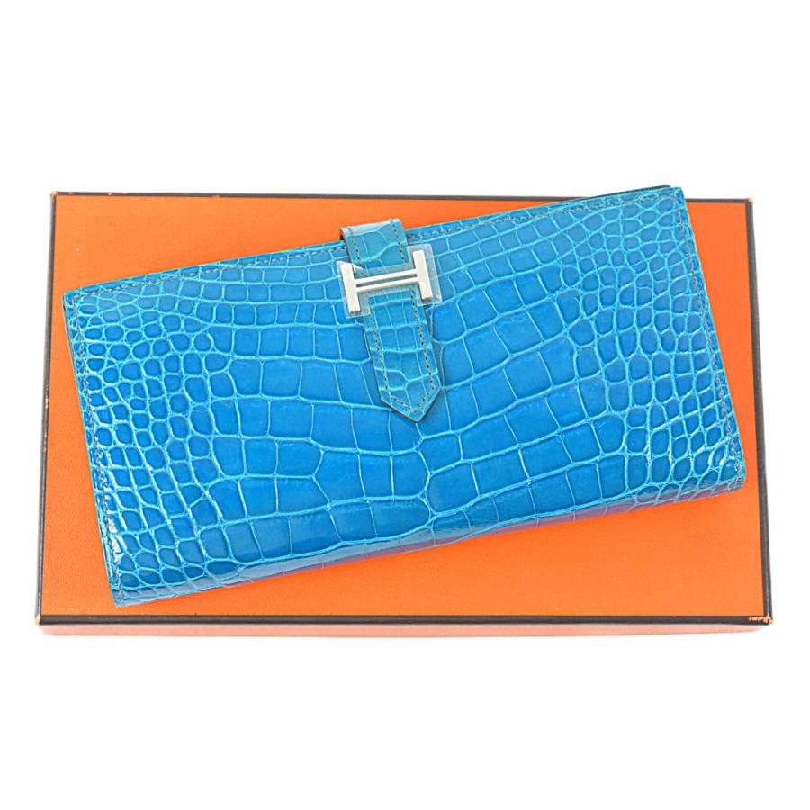 HERMES エルメス 超美品 超豪華 極上の逸品 艶有 ブルー HERMES エルメス 超美品 超豪華 極上の逸品 艶有 ブルー