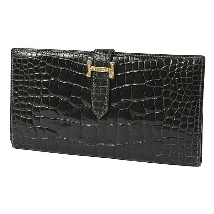 HERMES エルメス 超豪華 長財布 ベアン アリゲーター HERMES エルメス 超豪華 長財布 ベアン アリゲーター
