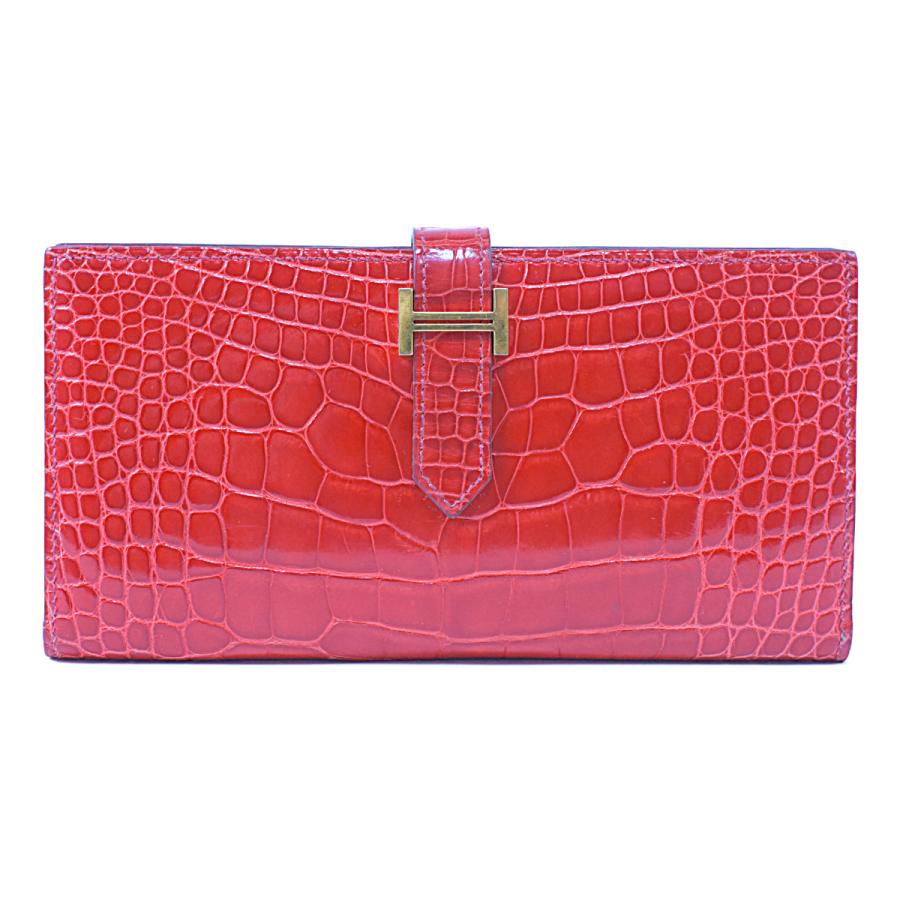 HERMES（エルメス） 豪華 アリゲーター 長財布 ベアンスフレ
