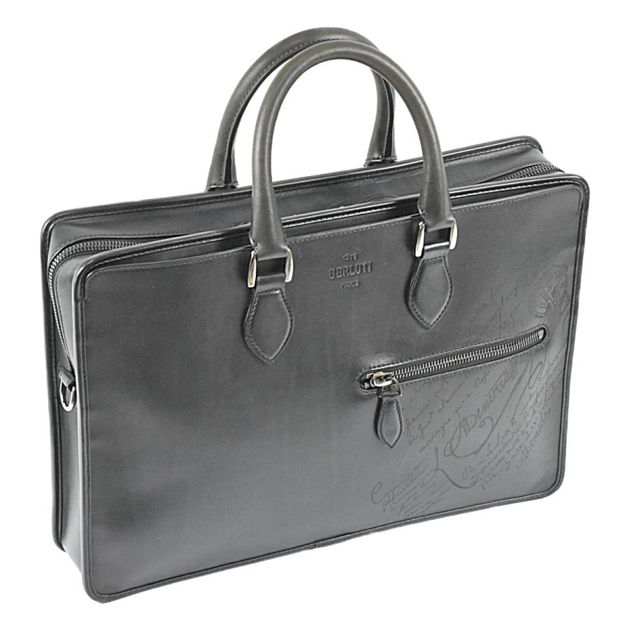 【美品】ベルルッティ アンジュール スクリット パティーヌ ブリーフケース Berluti（ベルルッティ） 美品 アンジュール スクリット レザー