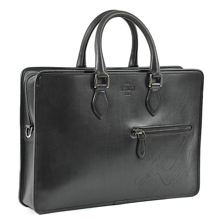 【美品】ベルルッティ アンジュール スクリット パティーヌ ブリーフケース Berluti（ベルルッティ） 美品 アンジュール スクリット レザー