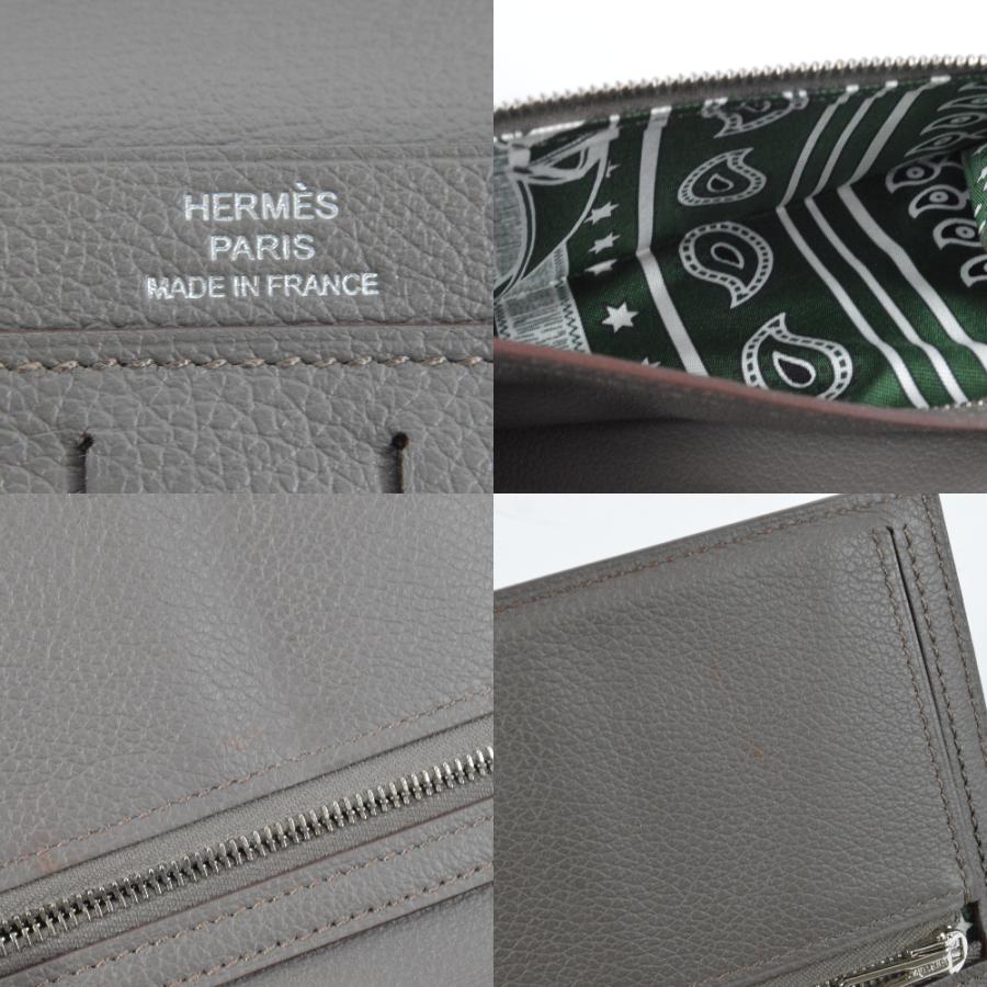 HERMES エルメス 美品 シチズンツイル ロング ウォレット メンズ HERMES エルメス 美品 シチズンツイル ロング ウォレット メンズ