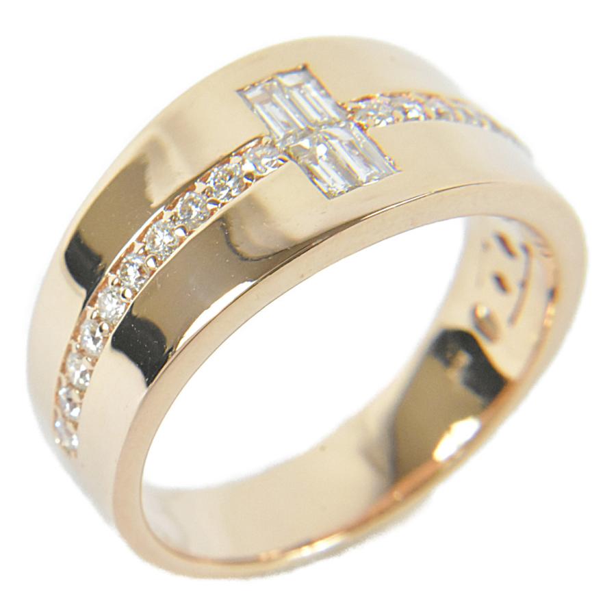 K18 PG ピンクゴールド バゲット ダイヤモンド メンズ ジュエリー