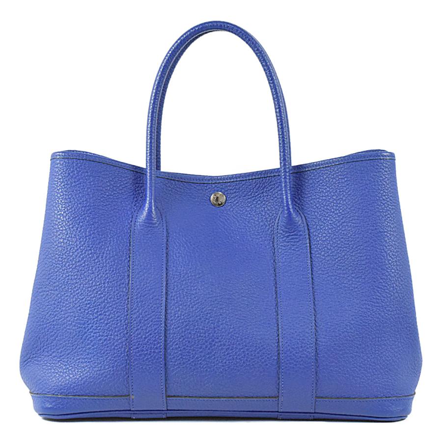 【新品未使用】エルメス ガーデン パーティ36 PM ブルー W刻印 HERMES エルメス 美品 ガーデンパーティ36 PM レザー トートバッグ