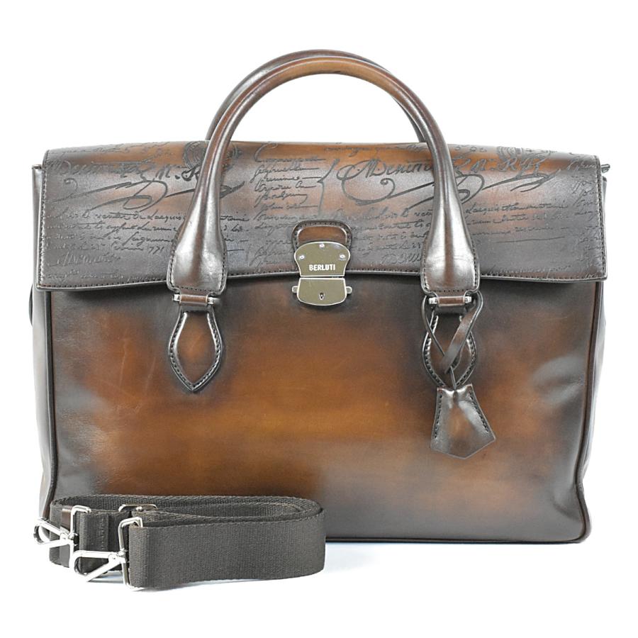 Berluti ベルルッティ 美品 現行ロゴ パティーヌ 2way ブリーフケース