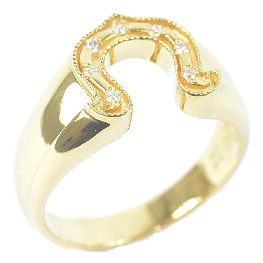 ユキザキ レガリア メンズ ダイヤモンドリング ホースシュー 馬蹄