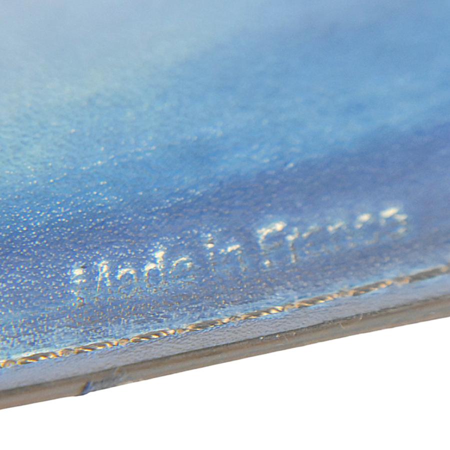 ベルルッティ　Berluti    バッグチャーム　ネームプレート　ブルー Berluti ベルルッティ 美品 希少 美しい ブルーパティーヌ