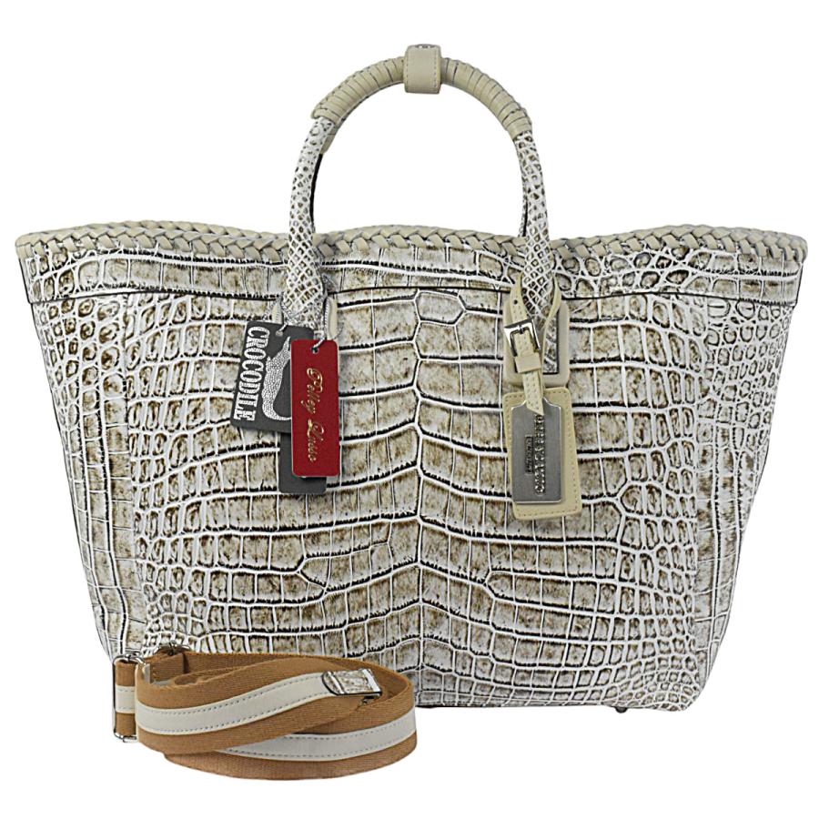 ペルリールッソ 超美品 最高級 クロコダイル アリゲーター 2way トート