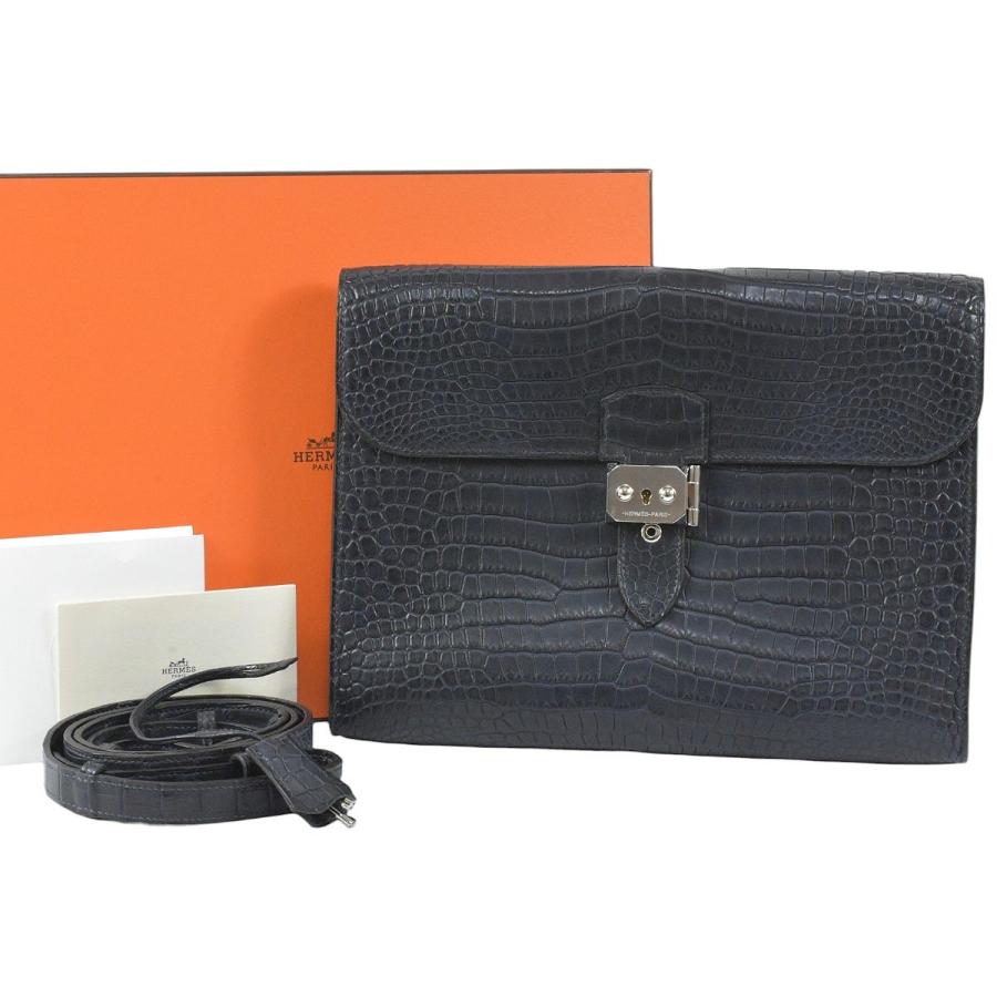 HERMES（エルメス） 超美品 最上位 クロコダイル ポロサス サックア 