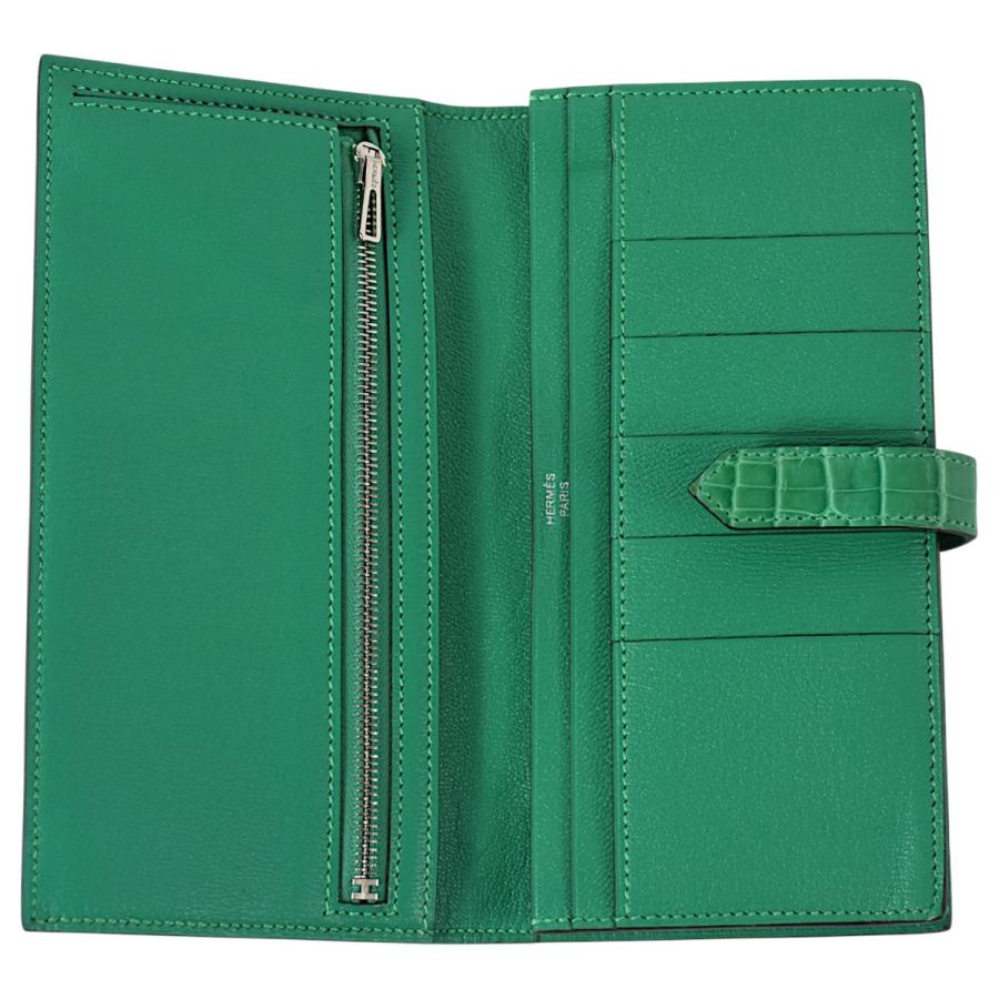 HERMES（エルメス） 豪華 アリゲーター メンズ 長財布 ベアンスフレ
