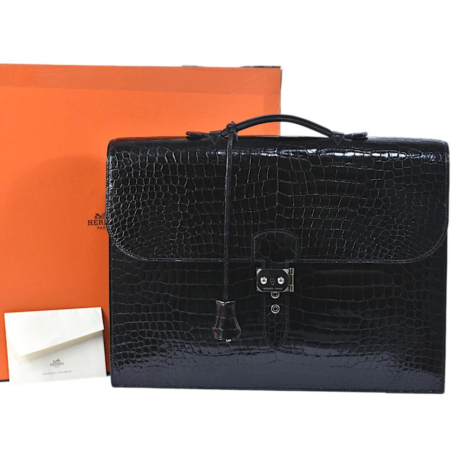 HERMESポロサスマルチケース超希少 HERMES（エルメス） 超美品 希少 クロコダイル ポロサス シャイニング