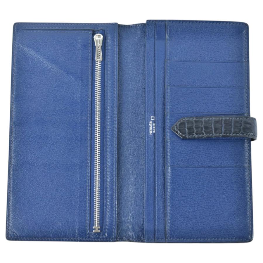 美品■エルメス　ベアンスフレ　クロコダイル(アリゲーター)　HERMES　□N HERMES（エルメス） 豪華 アリゲーター メンズ 長財布 ベアンスフレ