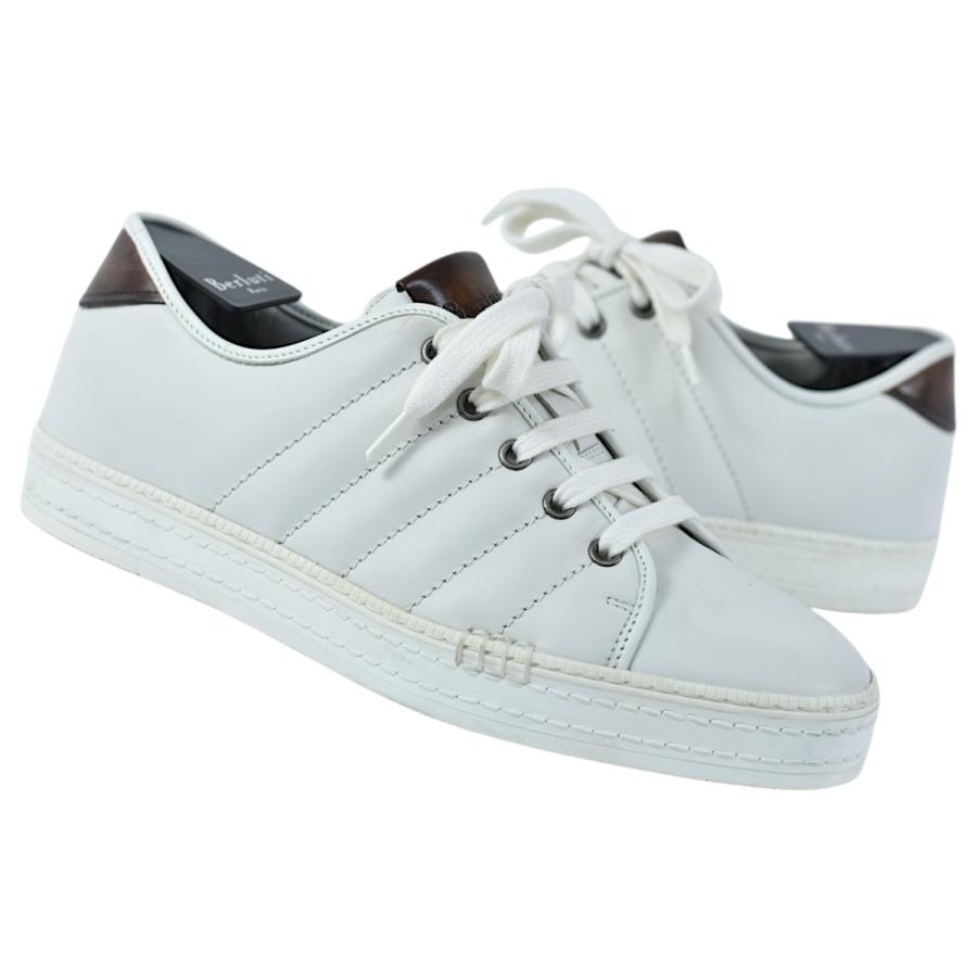 ★極美品‼️ベルルッティプレイフィールド★レザースニーカーBerluti★26 Berluti（ベルルッティ） 美品 メンズ ホワイト レザー スニーカー