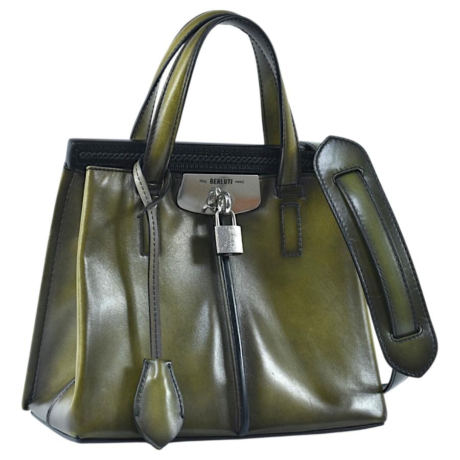 希少　Berluti ベルルッティ　レザーボストンバッグ　パティーヌ 袋付き Berluti（ベルルッティ） 美品 希少 ルティ25 美しいパティーヌ レザー
