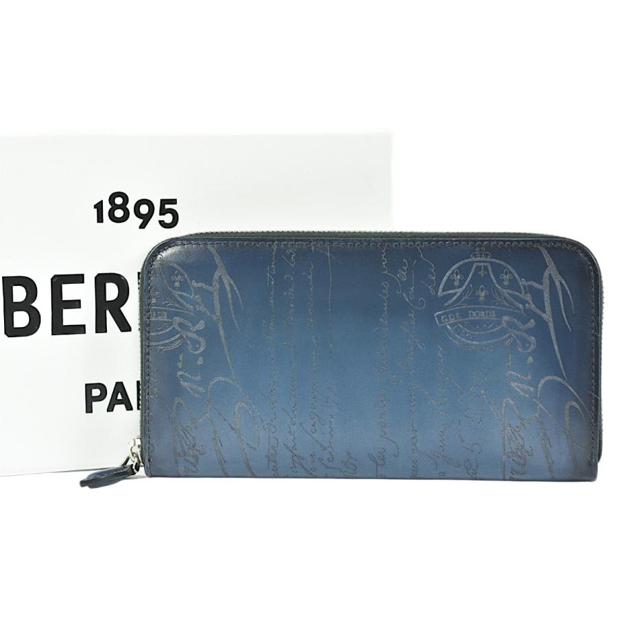 Berluti（ベルルッティ） 美品 ラウンド長財布 スクリット