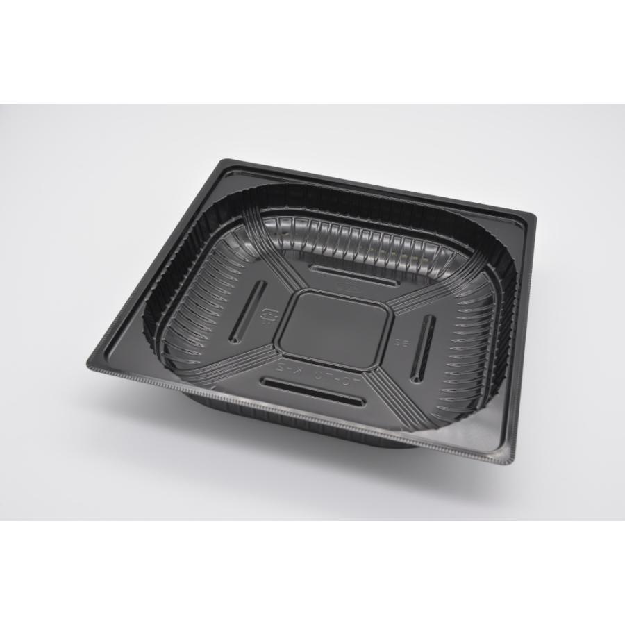 一体型70-70シャインブラックK-2黒セット 300セット入 無地柄 お好み焼き 仕出し カフェ弁当の画像