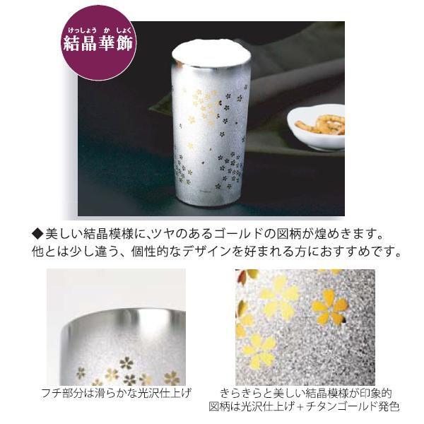 HORIE(ホリエ） 純チタン製 二重ビアタンブラー PREMIUM（結晶華飾 