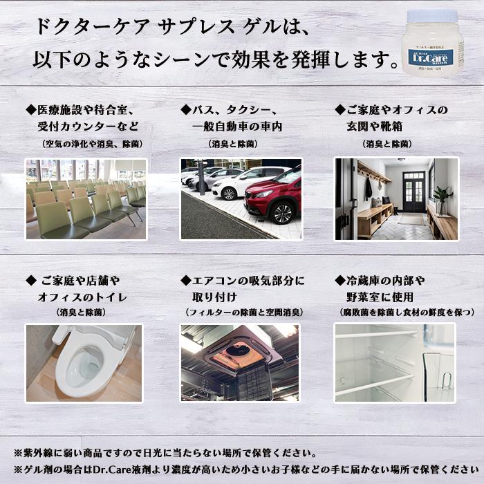 高濃度 消臭ゲル剤 20000ppm 強力消臭 除菌 ドクターケアサプレス ゲル 180g 送料無料 |  | 05