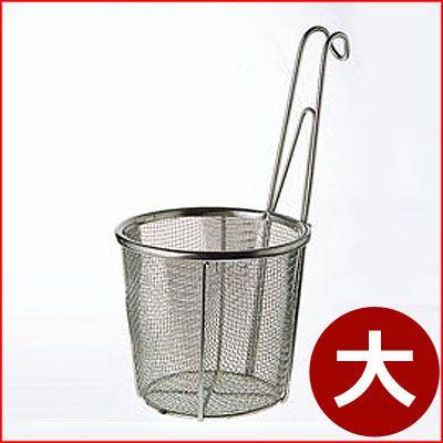 弁慶 底平煮ざる 大 16×13.5cm 18-8ステンレス製 茹で上げ 蕎麦 