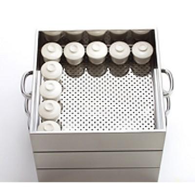 桃印 電磁業務用角蒸し器 2段45cm IH対応 ステンレス製 業務用蒸し器