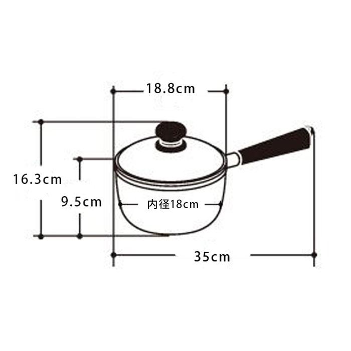 宮崎製作所 オブジェ objet ソースパン18cm(OJ-4) ステンレス鍋 片手鍋 IH対応 日本製 5年保証 送料無料 |  | 04