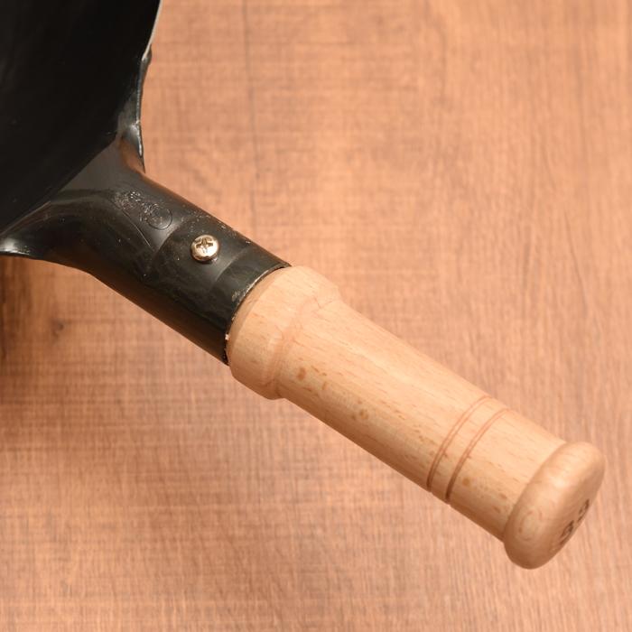 《片手1.2mm》山田工業所 中華鍋片手打出（木柄付）33cm 【 打ちだし 打ち出し 鉄鍋 】 |  | 02