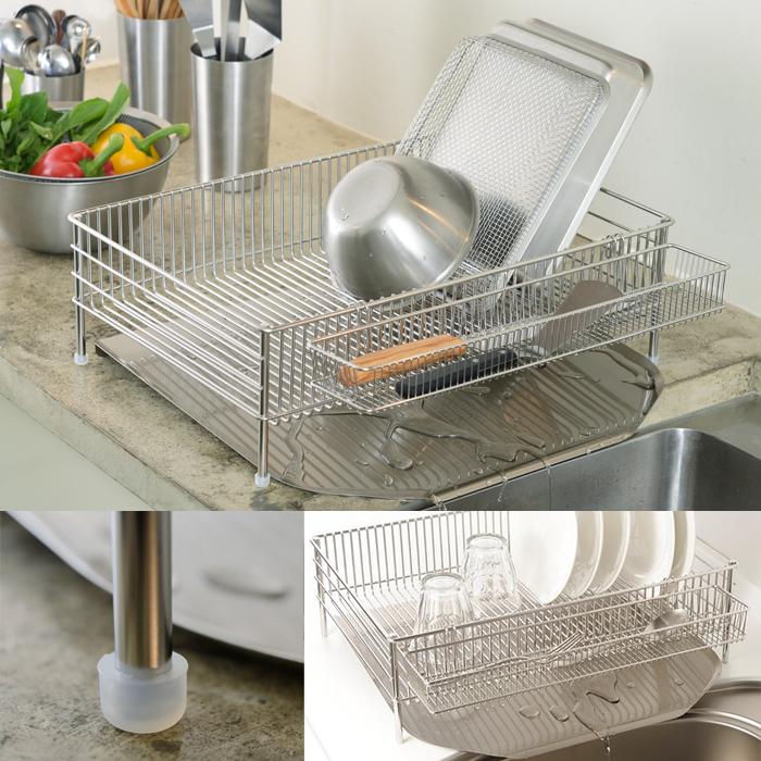 la base ラ・バーゼ 水切りかご ( 大 ) 3点セット 縦置きタイプ ( DLM-8585 )  有元葉子 / ラ バーゼ /  水切り / カゴ / 水切りラック | la base | 01