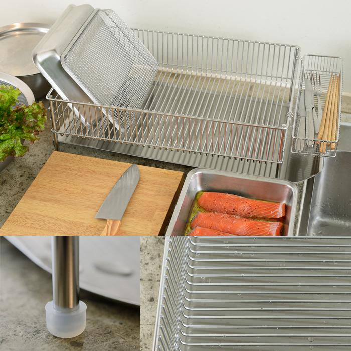 la base ラ・バーゼ 水切りかご ( 大 ) 3点セット 横置きタイプ ( DLM-8563 ) 有元葉子 ラ バーゼ 水切り カゴ 水切りラック | la base | 01