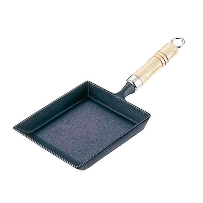 岩鋳 南部鉄 玉子焼 (24017）エッグパン フライパン 鉄 卵焼き 日本製 IH対応 木製 取っ手 | 