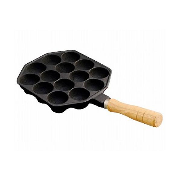 池永鉄工　IH対応 たこ焼きプレート （持ち手付き） 【電調専科/鉄器/たこ焼き】（924115）＜14穴＞ | 