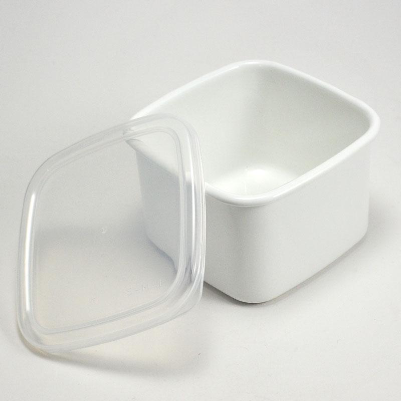 野田琺瑯 保存容器 スクウェアM ホワイトシリーズ シール蓋付 WS-M 日本製 送料無料 | 野田琺瑯 | 02