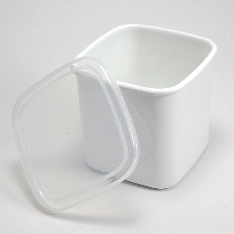 野田琺瑯 保存容器 スクウェアL ホワイトシリーズ シール蓋付 WS-L 日本製 | 野田琺瑯 | 02