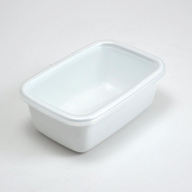 野田琺瑯 保存容器 レクタングル 深型 S ホワイトシリーズ シール蓋付 WRF-S 日本製 | 野田琺瑯 | 01