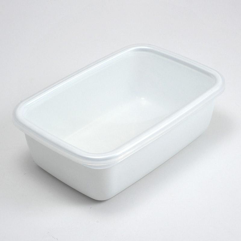 野田琺瑯 保存容器 レクタングル 深型 M ホワイトシリーズ シール蓋付 WRF-M 日本製 | 野田琺瑯 | 02