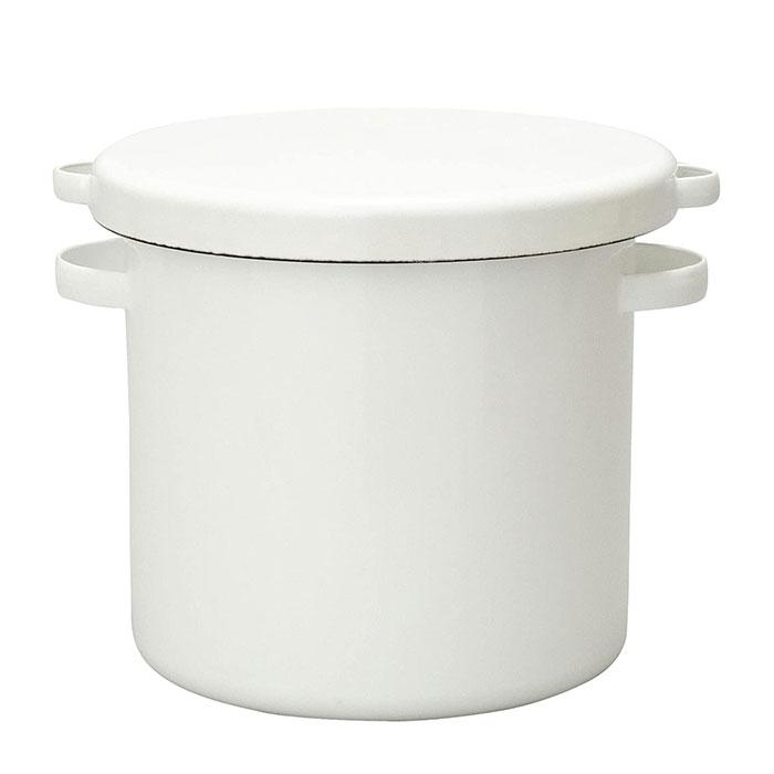 野田琺瑯 野田ホーロー ラウンドストッカー 18cm WRS-18 ホーロー容器 日本製 ホーロー 保存容器【送料無料】 | 野田琺瑯 | 01