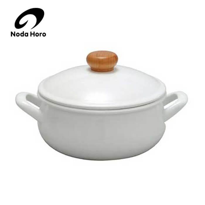 野田琺瑯 野田ホーロー ポーチカ キャセロール 20cm PO-20W ホーロー 両手鍋 鍋 日本製【送料無料】 | 