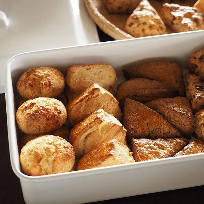 野田琺瑯 琺瑯 道具箱 蓋付き DG-35W 日本製 ホーロー 浅型 箱 ホワイト カトラリー 書類ケース【送料無料】 | 野田琺瑯 | 02