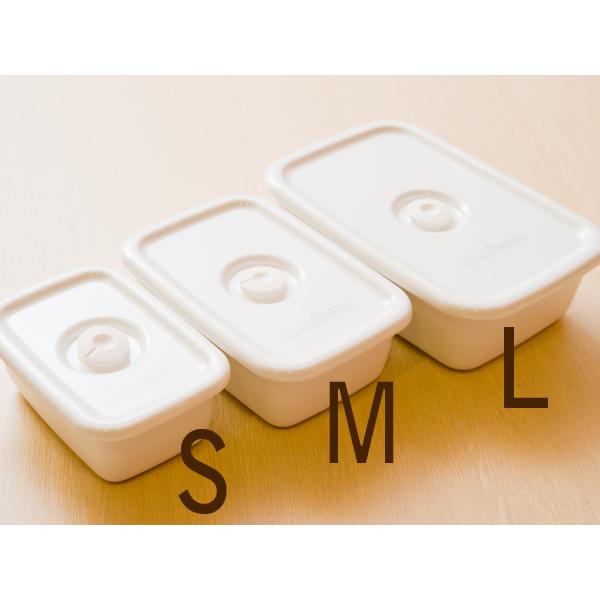 野田琺瑯 ホワイト シリーズ レクタングル深型 S 密閉蓋付 WFM-S | 野田琺瑯 | 02