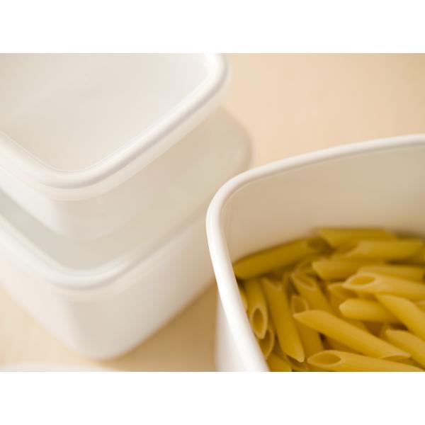 野田琺瑯 ホーロー容器 スクウェア S・M・L 3点セット ホワイトシリーズ 保存容器 ホーロー 容器 日本製 送料無料 | 野田琺瑯 | 01