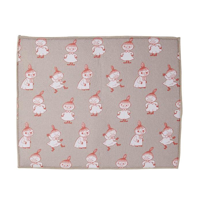 オカトー MOOMIN 吸水水切りマット 40×50 リトルミイ ムーミン キッチン 水切り マット シンプル 北欧 モノトーン マイクロファイバー | 