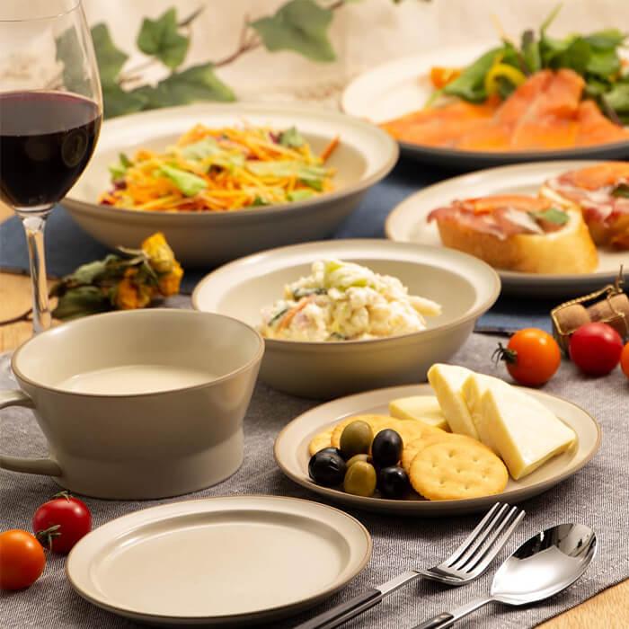 丸利玉樹利喜蔵商店 エッジライン スープカップ 350ml ベージュ T-788387 TAMAKI  マグカップ コップ 食器 |  | 04