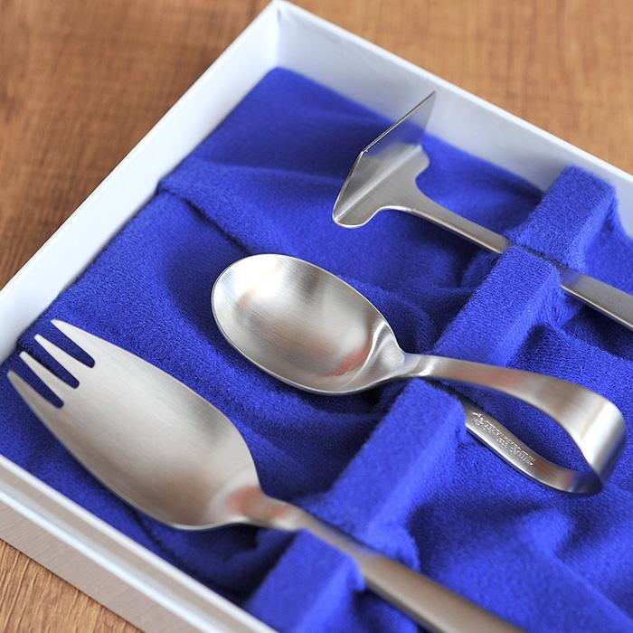 カイボイスン Grand Prix ベビー （ つや消し ） 3pcセット 【 Kay Bojesen カトラリー ステンレス ギフトセット 食器 洋食器 ブランド食器 北欧】 | KAY BOJESEN DENMARK | 01